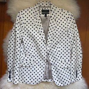 J.Crew Navy Polkadot School Boy blazer size 2